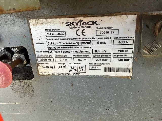 2013 skyjack sjiii 4632 hoogwerker - afbeelding 4 van  12
