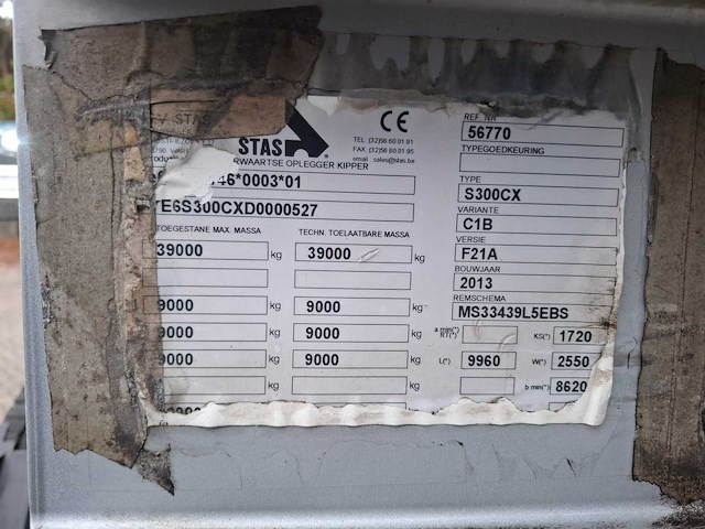 2013 stas s300cx oplegger - afbeelding 19 van  26