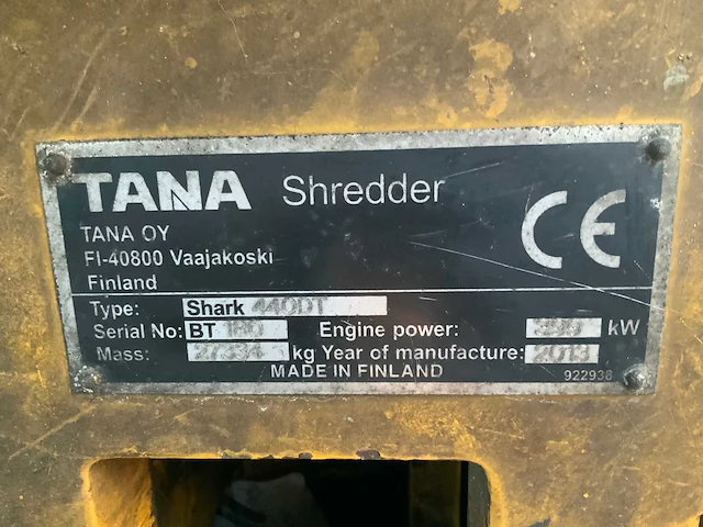 2013 tana shark 440dt shredder - afbeelding 16 van  29