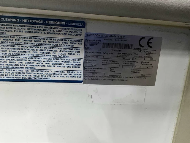 2013 tecnodome s80150vvc koelvitrine - afbeelding 8 van  8