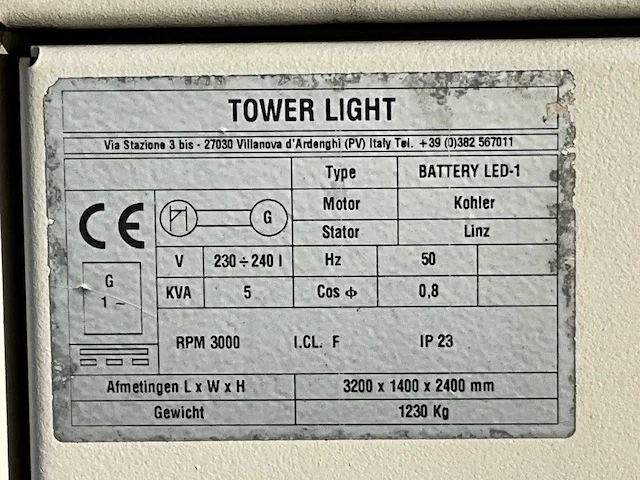 2013 tower light battery led1-1413 lichtmast aggregaat aanhangwagen - afbeelding 13 van  21