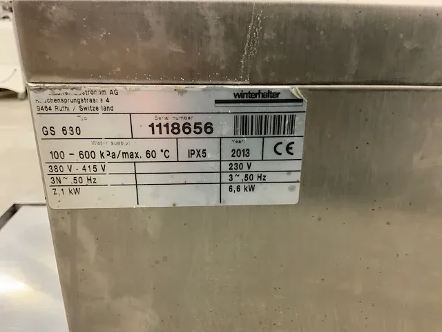 2013 winterhalter gs630 pannenwasmachine - afbeelding 7 van  7
