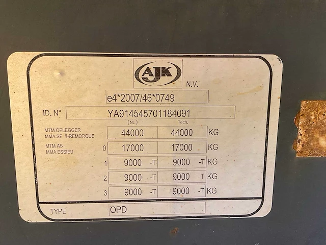 2014 ajk opd kieptrailer - afbeelding 15 van  22