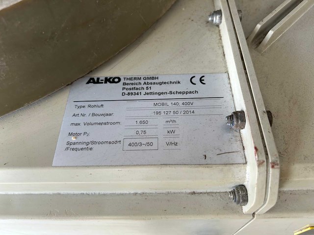 2014 al-ko mobil 140 stofafzuiger - afbeelding 11 van  11