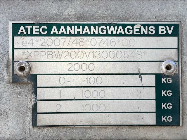 2014 atec eb2 2-1 dubbelas aanhangwagen - afbeelding 14 van  21