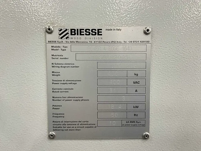 2014 biesse rover a edge 1643 cnc-freesmachine - afbeelding 14 van  28