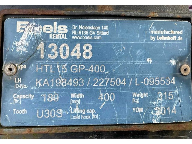 2014 boels htl15gp-400 dieplepelbak - afbeelding 9 van  9