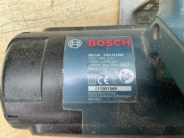 2014 bosch gks 190 cirkelzaagmachine - afbeelding 2 van  2