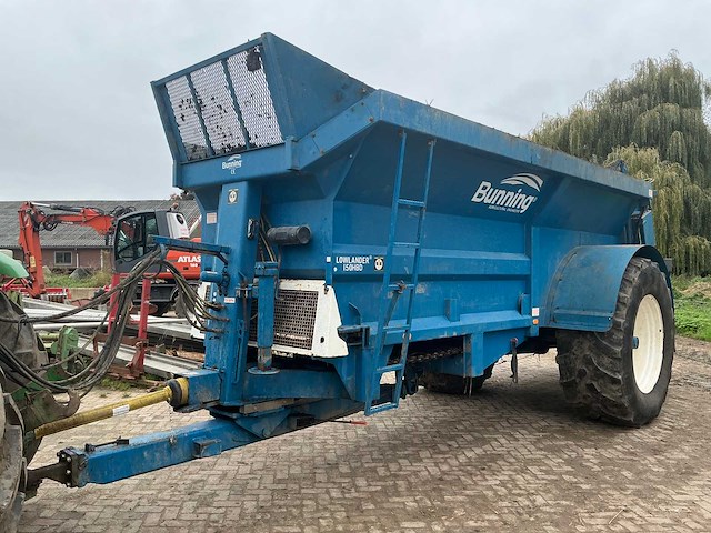 2014 bunning lowlander 150 hbd breedstrooier mestwagen - afbeelding 1 van  30