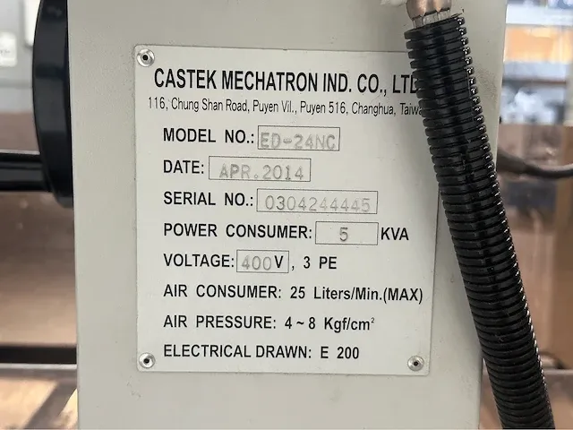 2014 castek ed-24nc startgat erodeermachine, elektrode 0;3-3mm - afbeelding 17 van  19