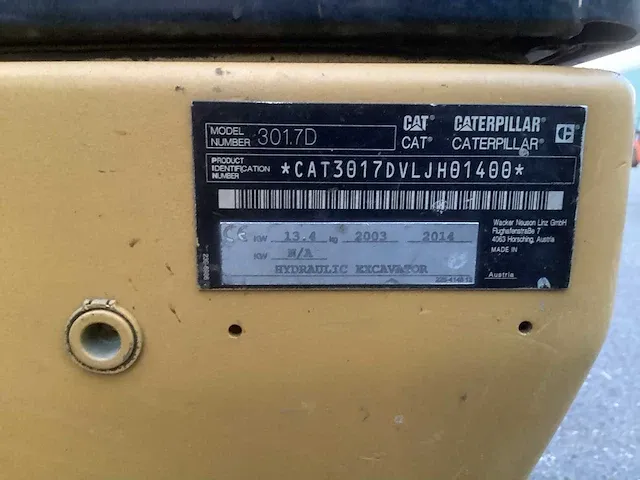 2014 caterpillar 301.7d minigraafmachine - afbeelding 14 van  21