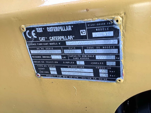 2014 cathapilar dp25nt vorkheftruck - afbeelding 8 van  8