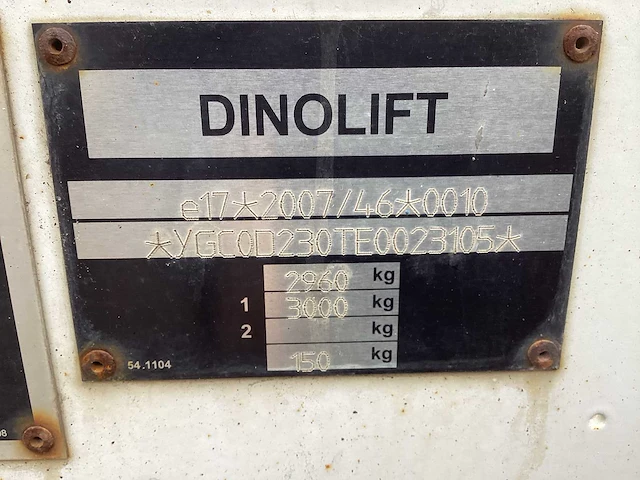 2014 dino lift 230 t aanhanger hoogwerker - afbeelding 5 van  13
