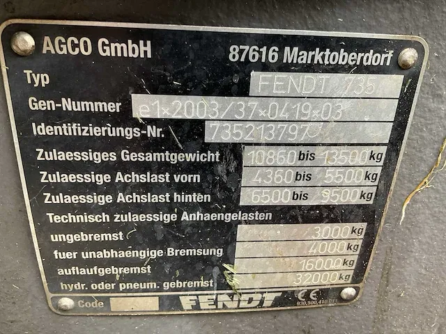 2014 fendt 720 profiplus (gps) vierwielaangedreven landbouwtractor - afbeelding 27 van  27