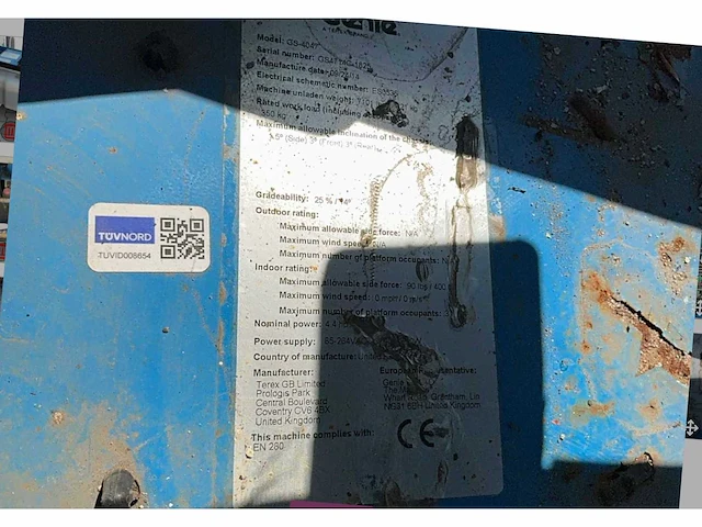 2014 genie gs-4047 hoogwerker - afbeelding 24 van  30