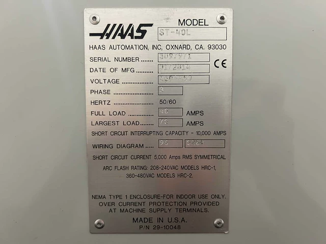 2014 haas st-40l cnc draaibank - afbeelding 25 van  25