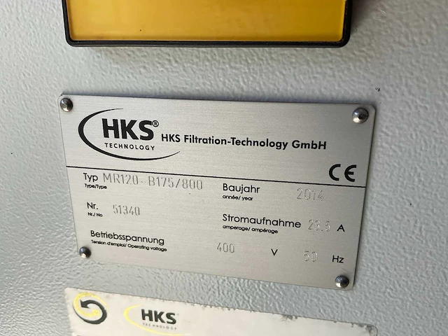 2014 hks mr120-b175/800 koelmiddelpomp en filterinstallatie - afbeelding 3 van  11