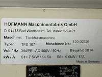 2014 hofmann tfs 107 tafelfreesmachine / spindelfreesmachine - afbeelding 13 van  20