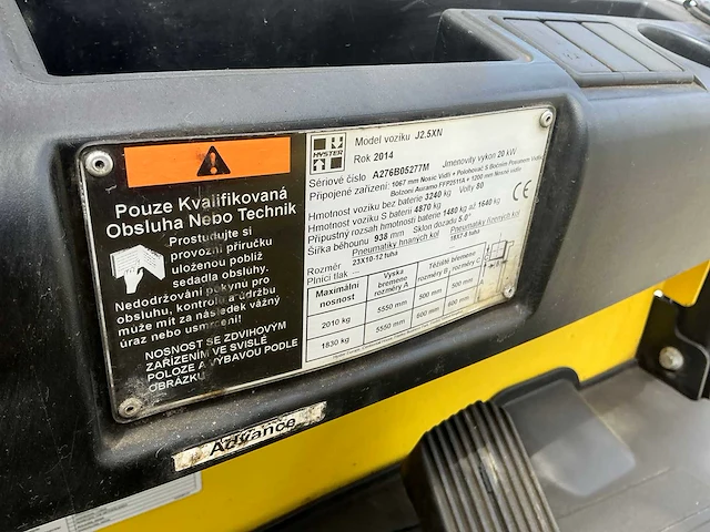 2014 hyster j2.5xn vorkheftruck - afbeelding 13 van  13