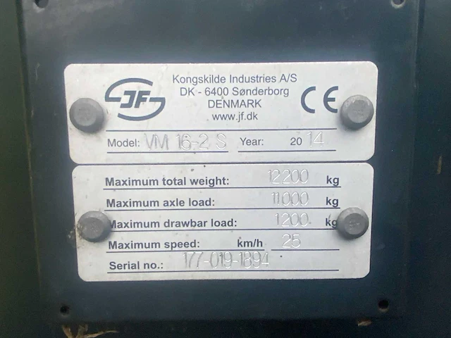 2014 jf kongskilde feeder vm 16-2 s voermengwagen lph-42-h - afbeelding 26 van  26