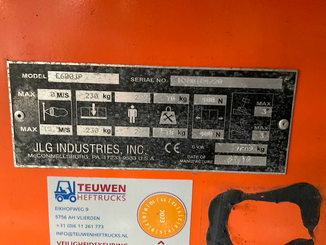 2014 jlg e600jp elektrische hoogwerker - afbeelding 11 van  21