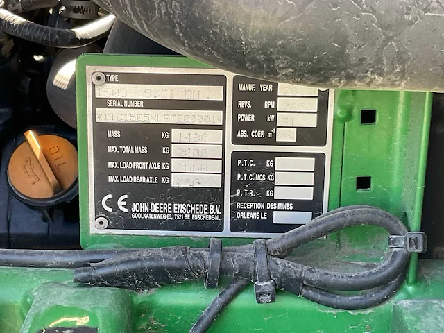 2014 john deere 1505 zitmaaier - afbeelding 18 van  18