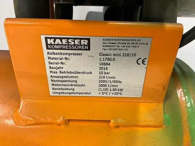 2014 kaeser luchtcompressor - afbeelding 5 van  5