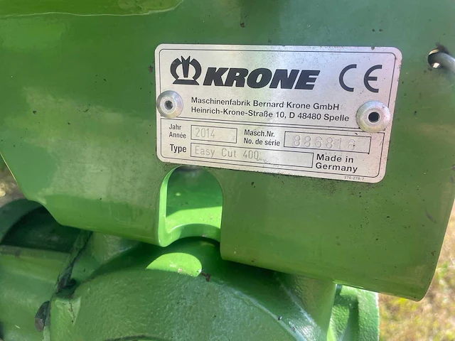 2014 krone easy cut 400 maaimachine - afbeelding 7 van  7