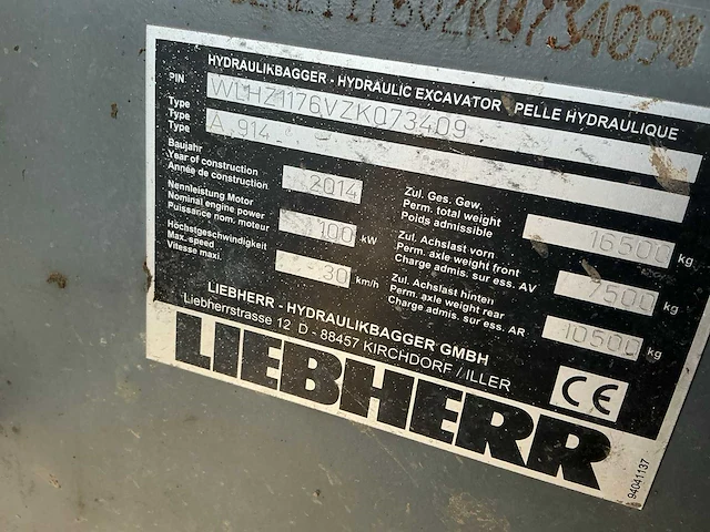 2014 liebherr a914 litronic mobiele kraan - afbeelding 25 van  37