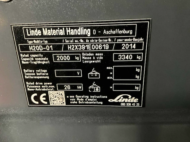 2014 linde h20d-01 vorkheftruck - afbeelding 13 van  20