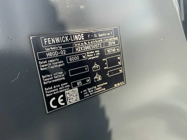 2014 linde h60d-02 vorkheftruck - afbeelding 21 van  28