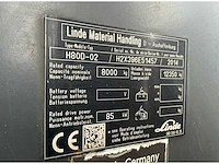 2014 linde h80d-02 8000kg freelift vorkheftruck - afbeelding 16 van  23