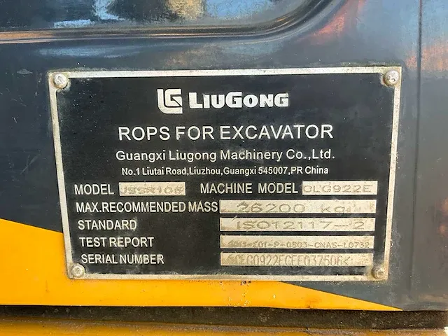 2014 liugong clg922e rupsgraafmachine - afbeelding 33 van  46