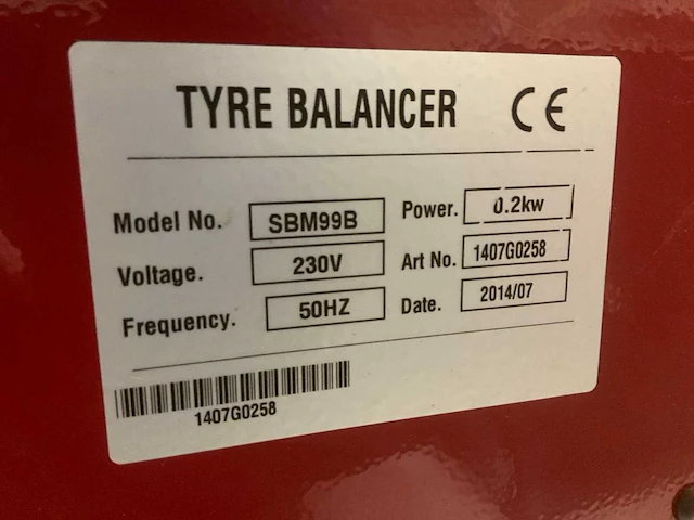 2014 mad munck sbm99b banden balanceerapparaat - afbeelding 9 van  9