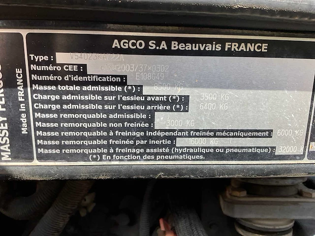 2014 massey ferguson 5612 dyna-4 vierwielaangedreven landbouwtractor - afbeelding 35 van  40