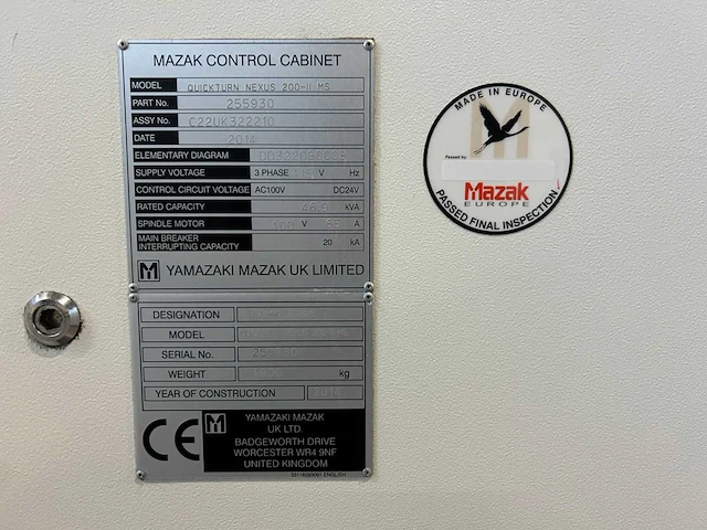 2014 mazak quick turn nexus 200-ii ms cnc draaibank - afbeelding 39 van  40