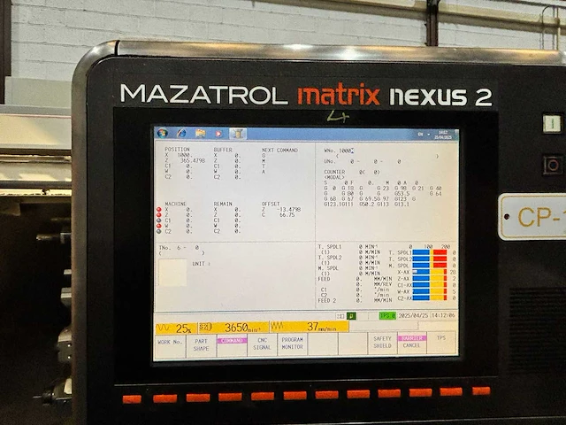 2014 mazak quick turn nexus 200-ii ms cnc draaibank - afbeelding 8 van  40
