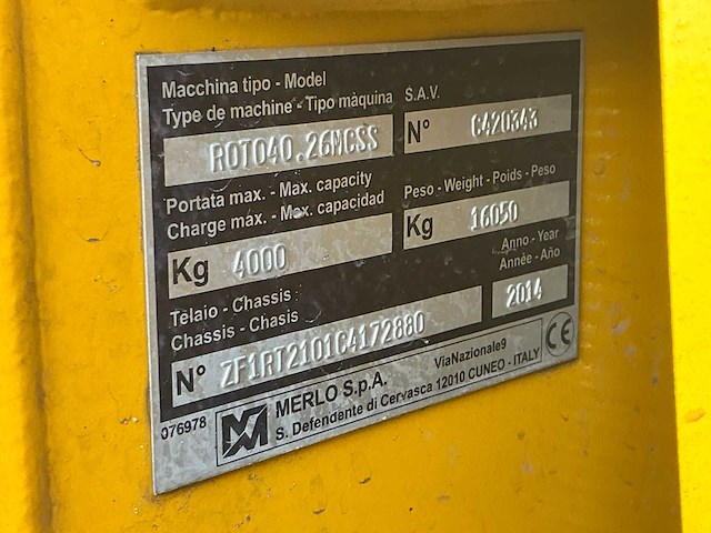 2014 merlo 40.26 mcss roterende verreiker - afbeelding 10 van  29