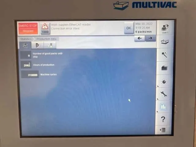 2014 multivac t700 automatic traysealer - afbeelding 8 van  10