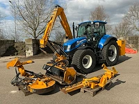 2014 new holland t5.95 electro command vierwielaangedreven landbouwtractor met maaiarm