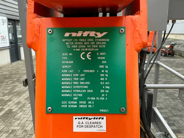2014 nifty hr12 hoogwerker - afbeelding 21 van  28