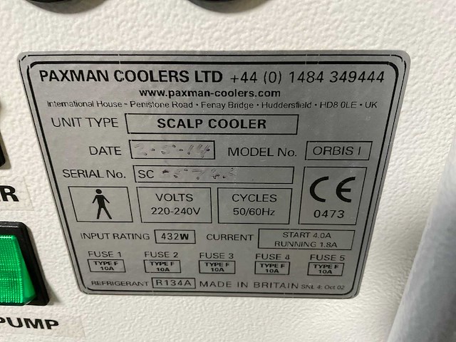 2014 paxman orbis 1 koeler hoofdhuid - afbeelding 6 van  6
