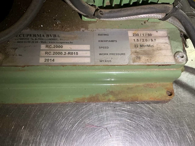 2014 recuperma rc. 2000 kabel pelmachine - afbeelding 10 van  11