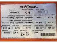 2014 skyjack sj iii 4626 hoogwerker - afbeelding 15 van  22