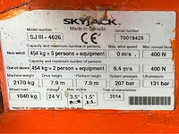 2014 skyjack sj iii 4626 hoogwerker - afbeelding 28 van  34