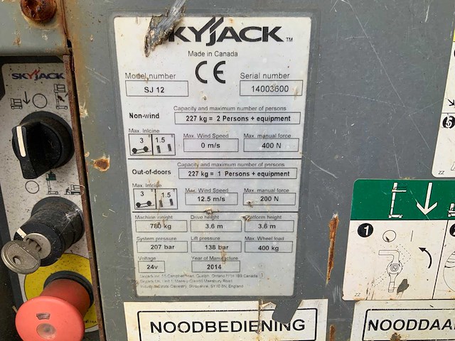 2014 skyjack sj12 hoogwerker - afbeelding 5 van  14