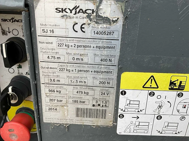 2014 skyjack sj16 personenlift - afbeelding 10 van  18