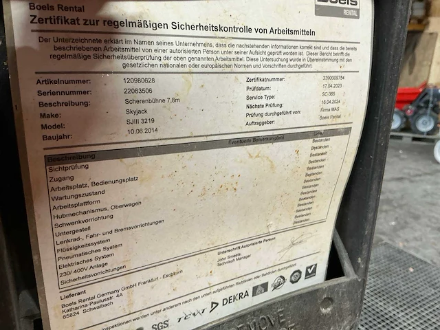 2014 skyjack sjiii3219 hoogwerker - afbeelding 2 van  11