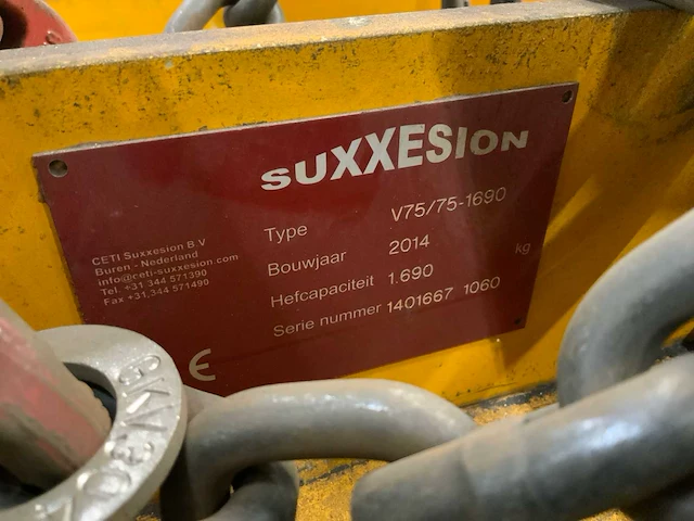 2014 suxxesion 120es vacuümheffer - 12 ton - afbeelding 9 van  18