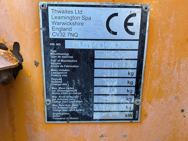 2014 thwaites 3 tonne dumper - afbeelding 2 van  10